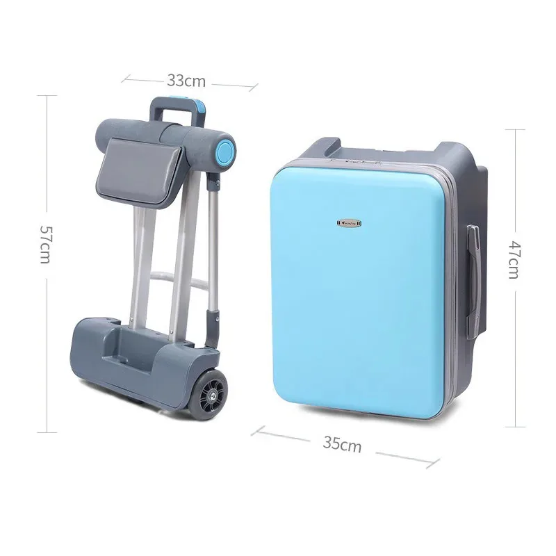Kids Stroller Travel Suitcase Multi-function Waterproof Wear-Resistant Riding Sitting Trunk Luggage for Children