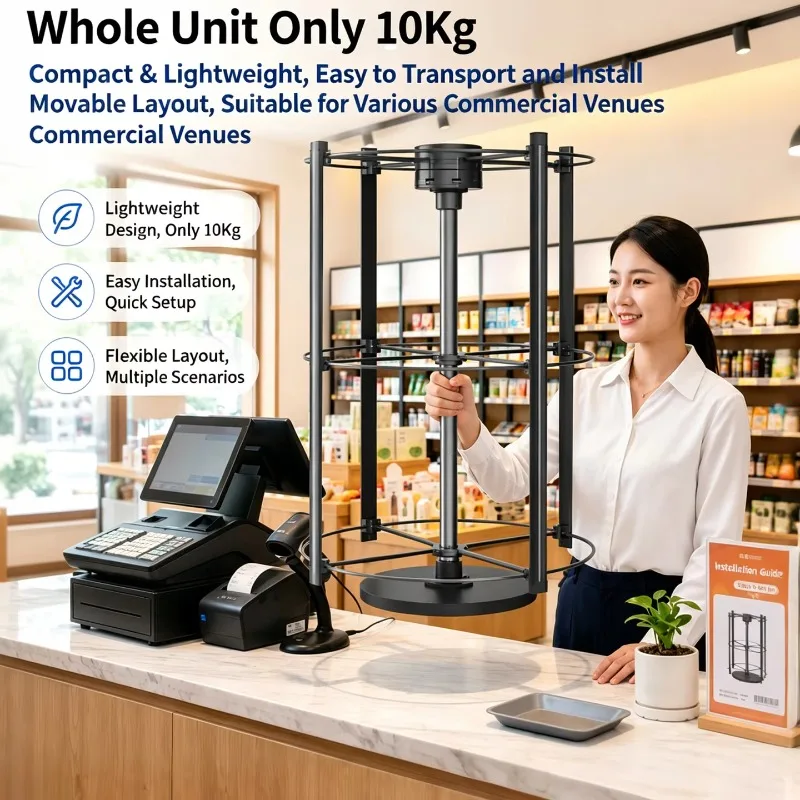 360 Degree Spinning 1536  Cylinder Video Wall Display Indoor Mall Advertising High Brightness Energy Efficient Digital Retail