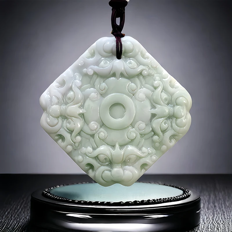 Green Real Natural Jade Tiger Pendant Necklace Gifts for Women Men Stone Talismans Gift Designer Fashion Chinese Charm