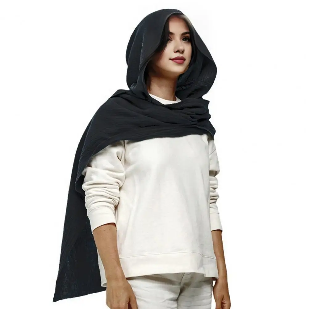 Halloween Scarf Retro Medieval Style Cloak Cape Solid Color Tight Knitting Scarf Long Scarf Travel Parties Stage Show Shawl