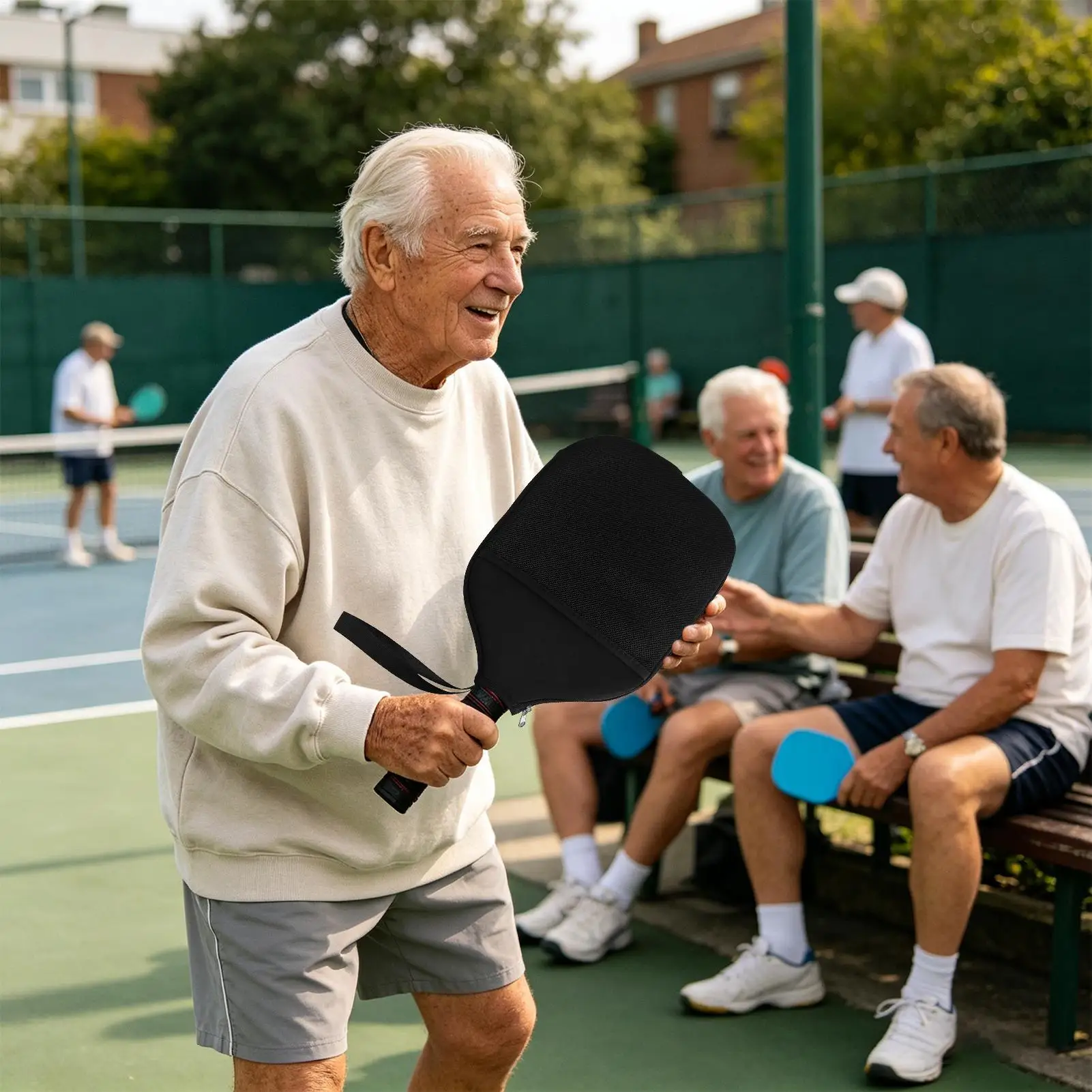 Pickleball Racket Cover With Mesh Bag Strap Portable Pick Racket Bag With Mesh Bag Storage Bag Daily Exercise Protective Cover