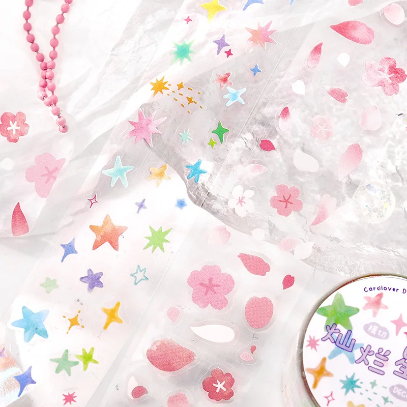 1pcs/1lot Decorative Adhesive Tapes Colorful small fragments Junk Journal Japanese Masking Scrapbooking Stickers
