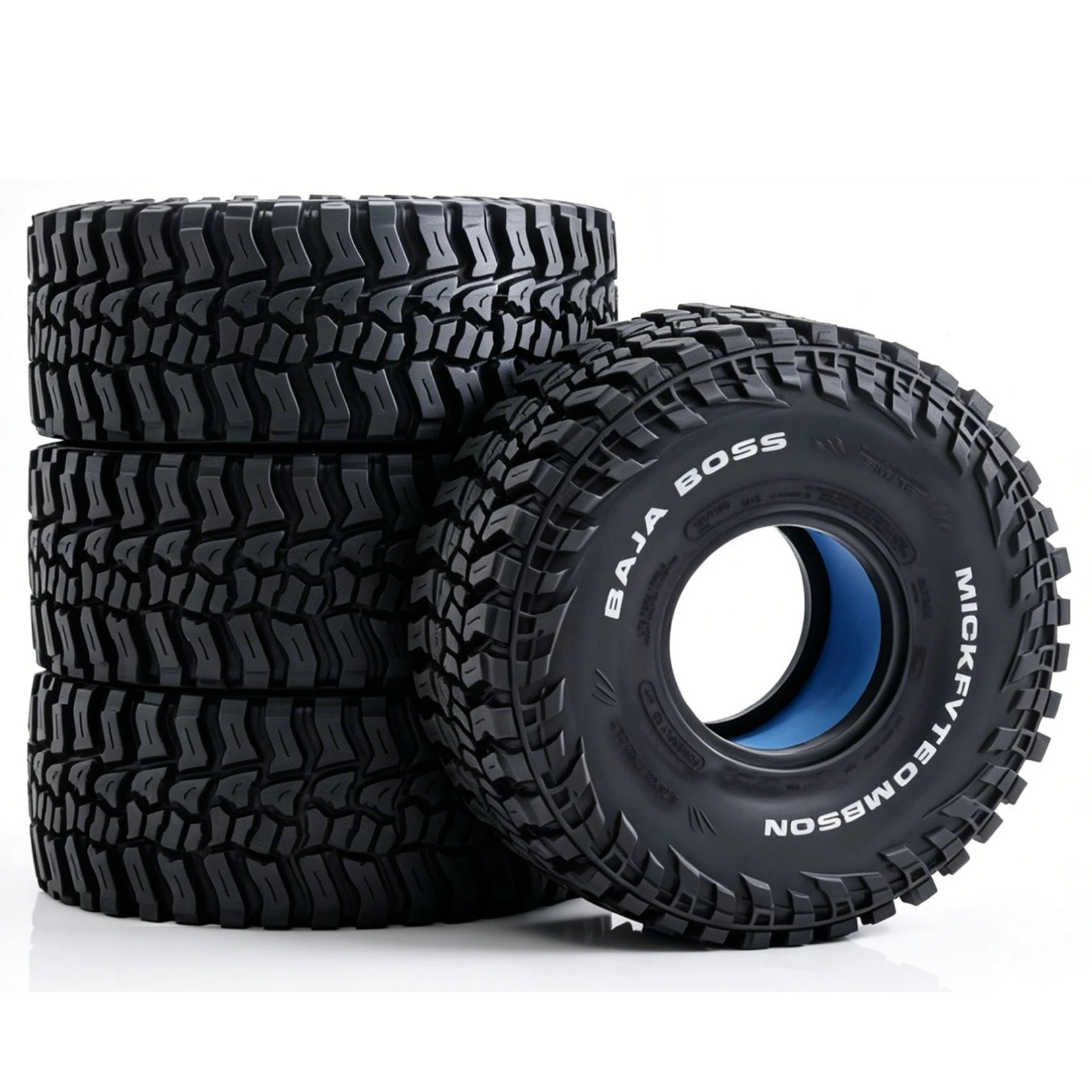 2.2 Inch Durable Rubber All‑Terrain Crawler Tires 146x57mm for 1/8 1/10 RC Crawler Axial SCX10 Wraith Capra TRX4 YK4082 H8H
