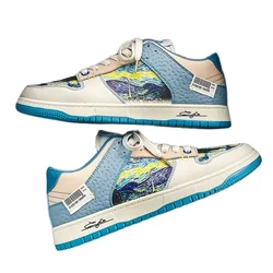 Van Gogh uomo donna casual Walking Trainers uomo Jogging Platform Sneakers ragazze kateboarding Shoes flats 3D graffiti Footwear