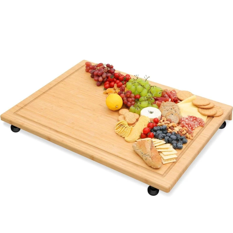 

Bamboo Stove Cover Kitchen with Juice Sink Stove Cover Cutting Board