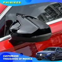 Black Side Mirror Cover Caps for Mercedes Benz W177 A Class 2018 2019 2020 A220 A180 A250 A200 V177