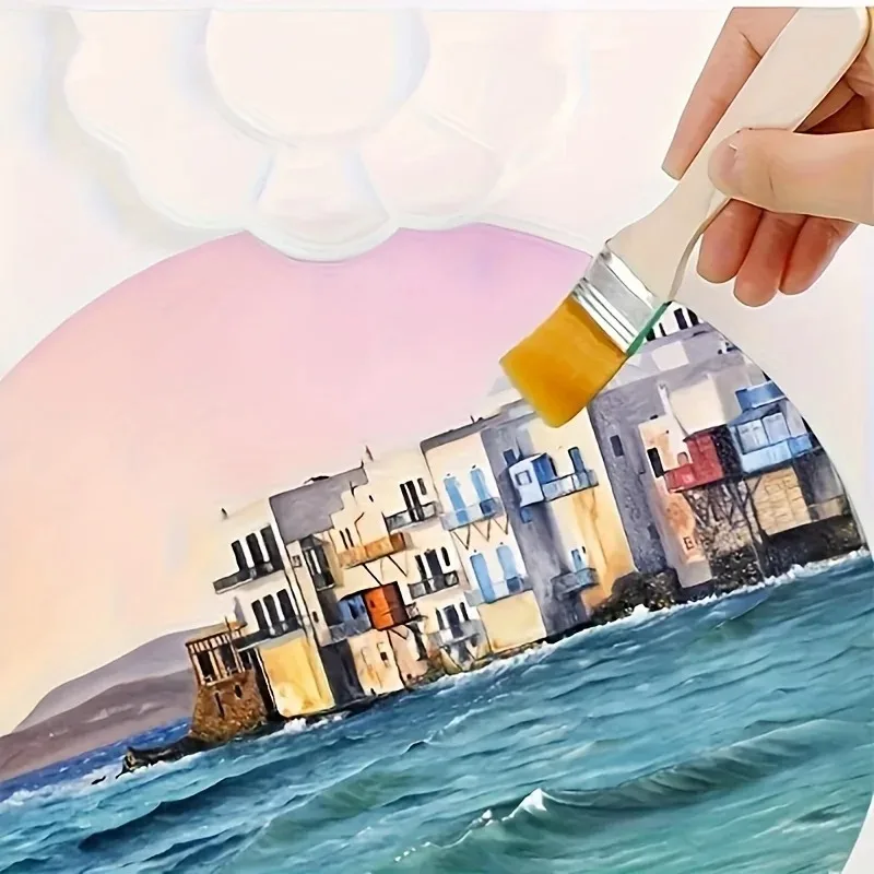 1 قطعة فرشاة طلاء بشعيرات نايلون بمقبض خشبي للرسم الزيتي والغبار والتنظيف - مجموعة أدوات يدوية غير قابلة لإعادة الشحن بدون كيس #3