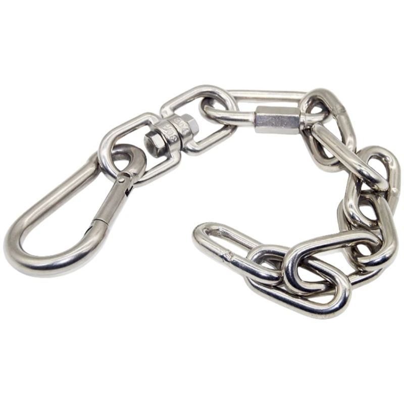 M4 M5 M6 M8 M10 Rotating Universal Ring 8 Shape Unloading Shackle Wire Rope Lock Chain Connecting Buckle 304 Stainless Steel