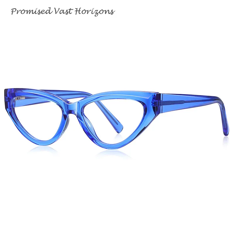 

Fashion Exaggerated Stereoscopic Cat Eye Blue Light Blocking Plano Lens Thick Frame Wide Temple British Style TR90 Women Glasses