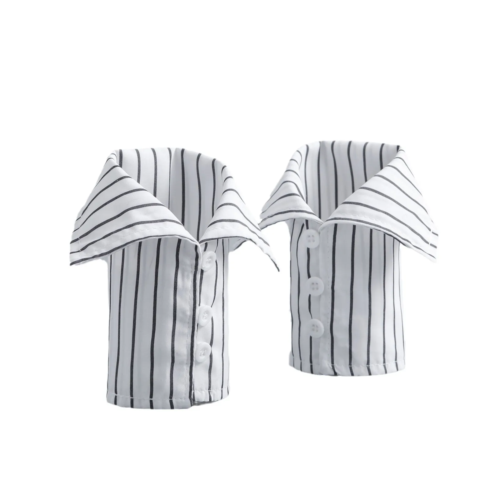 유니섹스 남녀 공용 스트라이프 탈부착 셔츠 가짜 커프스 슬리브 편안한 장식용 가짜 손목 슬리브 가짜 손목 커프스