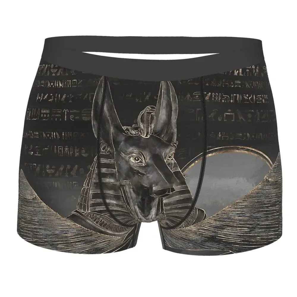 Anubis On Pyramids Landscape Egyptian Egypt Gods Atum Horus Underpants Cotton Underwear Ventilate Shorts Boxer Briefs