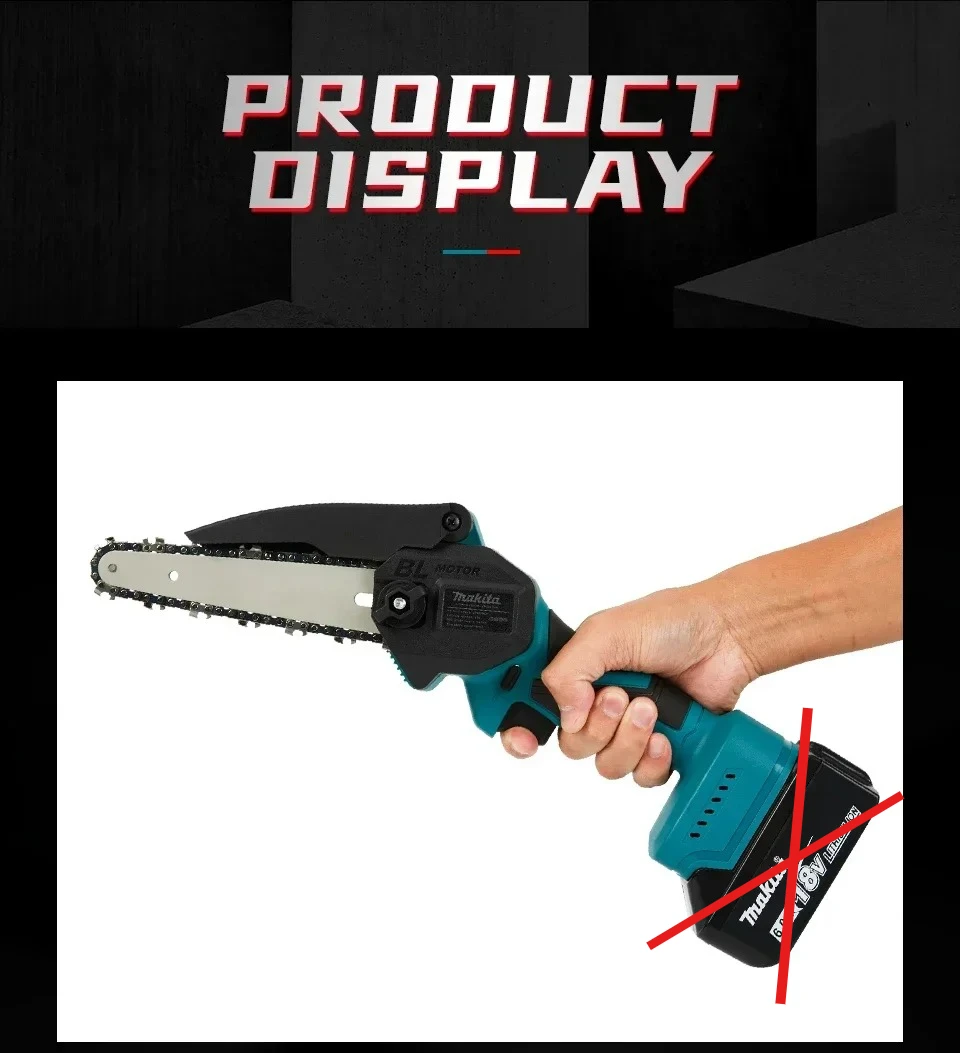 

Makita electric chainsaw UC100 rechargeable branch pruning 4 inch wood workshop DIY electric loggi
