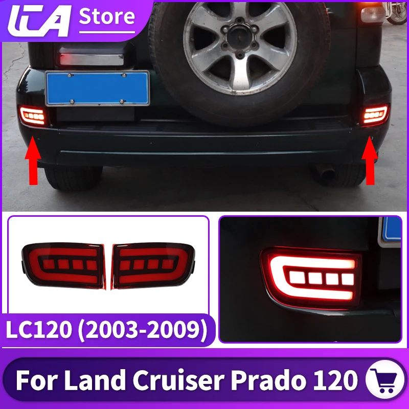 For 2003-2009 Toyota Land Cruiser Prado 120 Bumper Light Modification Lc120 Stop Lamp Taillight Assembly Accessories