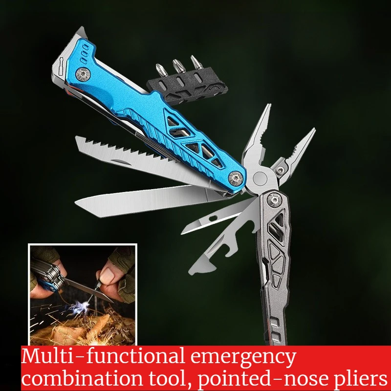 

High Quality Outdoor Multi-functional Pliers Stainless Steel Mini Camping Portable Folding Emergency Combination Hand Tool
