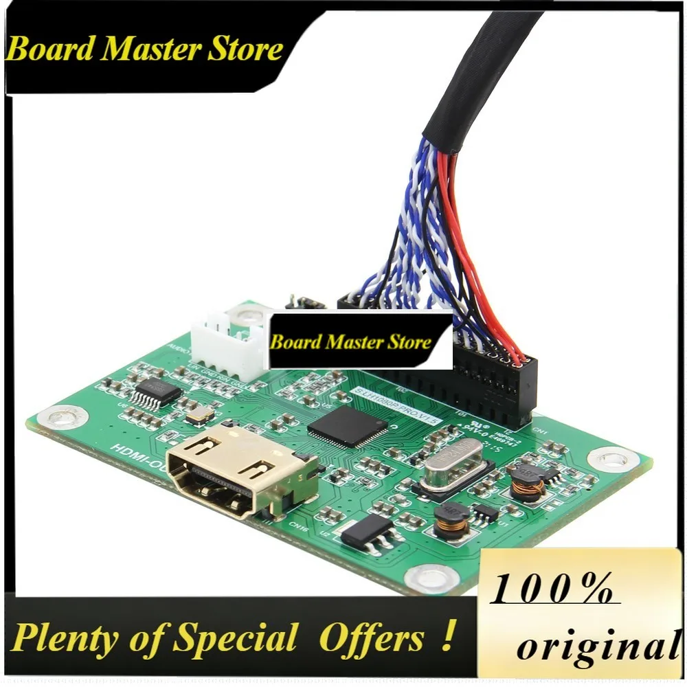 BoMaSLVDS Driver Board / LVDS To HDMI-compatible Adapter Converter Supports 1080P Resolution