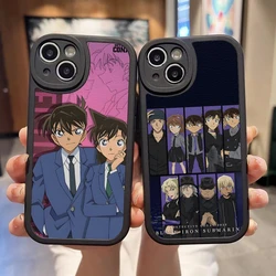 Detective Conan Phone Case For Iphone 15 Pro Max 14 Plus 11 13 Pro 12 X Xr Xs 7 8 Puls Se Lambskin Silicone Soft Cover