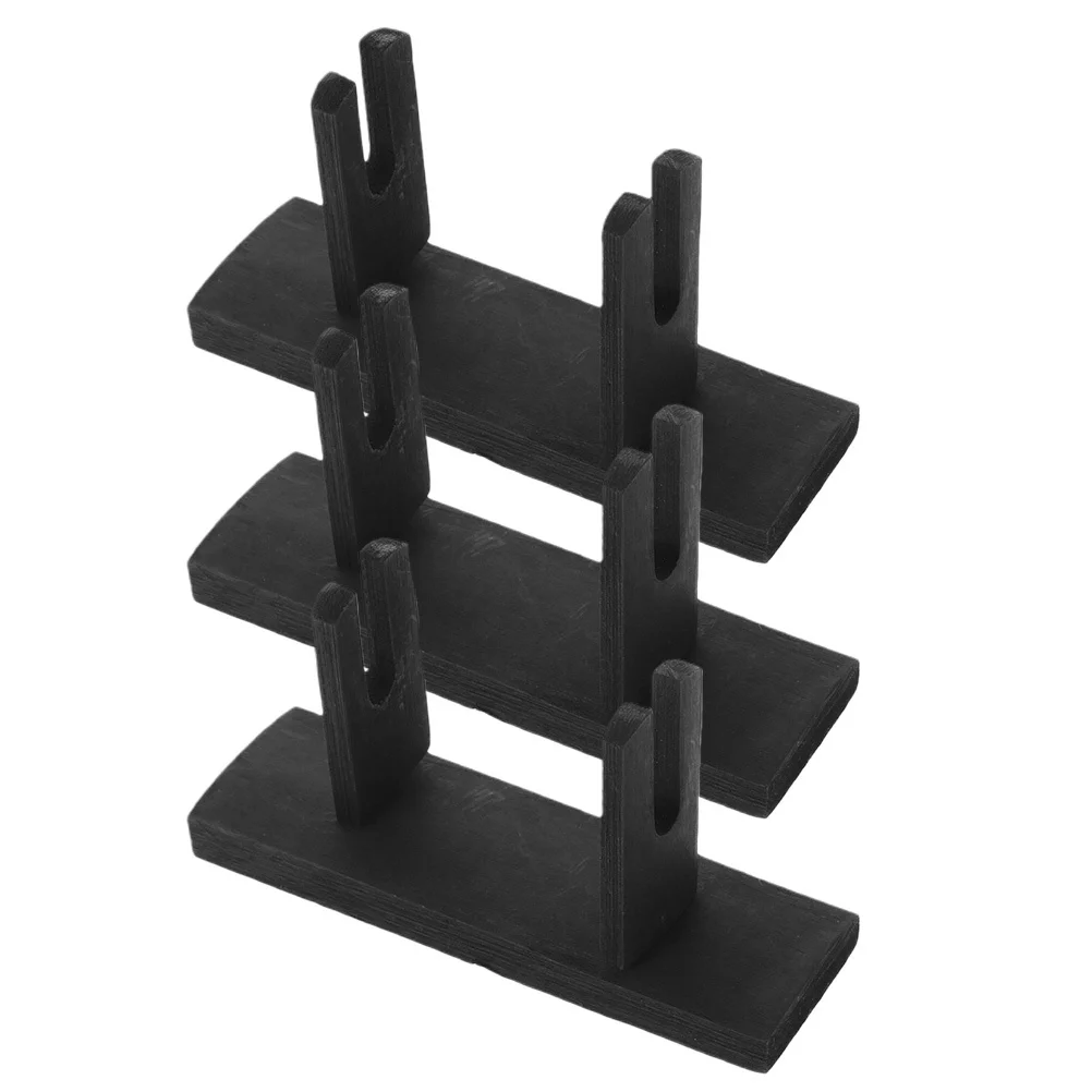 

3 Pcs and Fan Rack Stand Japanese Holder for Display Storage Asian Stands Decorative Support Miss