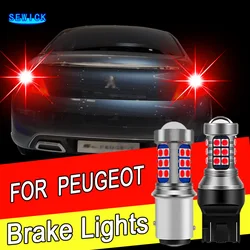 2pcs P21/5W LED Brake Stop Lights Blubs BAY15D 7528 For Peugeot 106 1A 1C 1S 107 108 206 Van CC SW + 301 306 308 SW 4E 4H 4A 4C