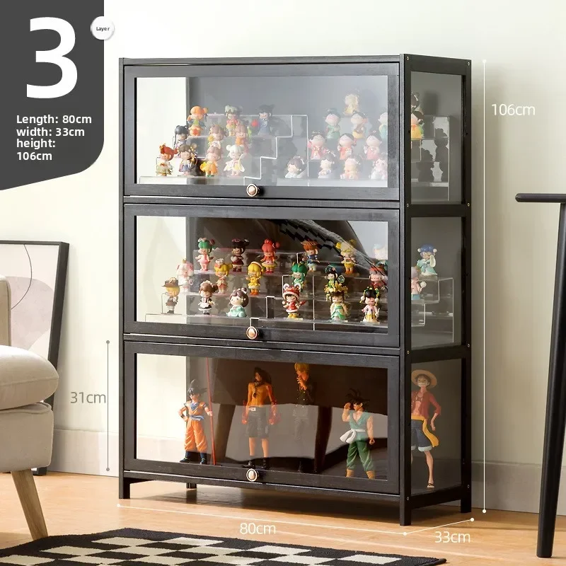 Figure Storage Box Living Room Floor-to-ceiling Lego Blind Box Display Cabinet Home Storage Locker Toy Model Display Stand view 5
