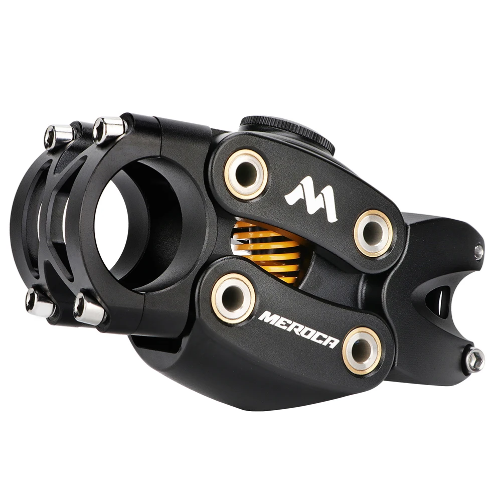 MEROCA MTB Mountain Bike Suspension Stem 90MM Off-Road Touring Cycling Grave Road Bicycle Shock Absorbing Riser Four Links Stem