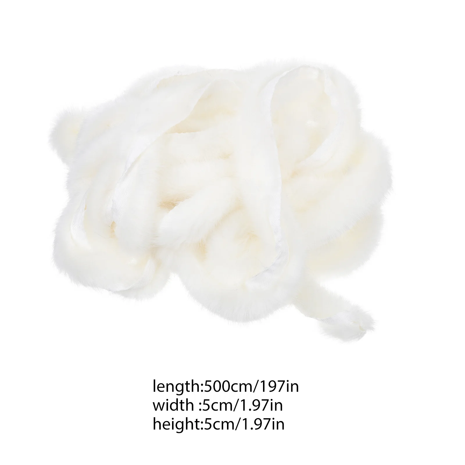 Faux Wool Chinese Style Hat White Trim Han Clothing Accessories Fur Ribbon Fringe Xmas Tree Decor Material Suit Artificial