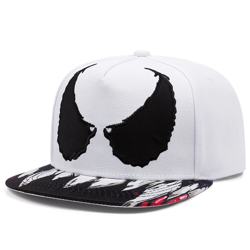 New Fashion Hip Hop Venom Pattern Printed Embroidery Men\'s Adjustable Handsome Unisex Baseball Hat