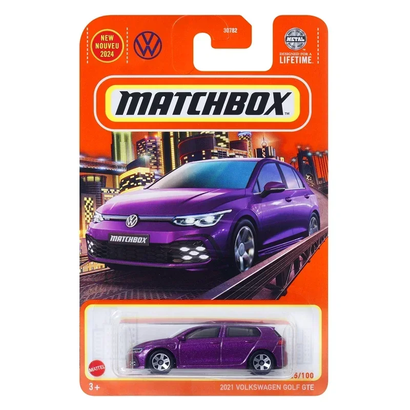 Mattel-coche Matchbox Original 1/64, vehículo fundido a presión 24J Indiana Jones, Ducati Scrambler con temática, Volkswagen Golf Gte, juguetes para