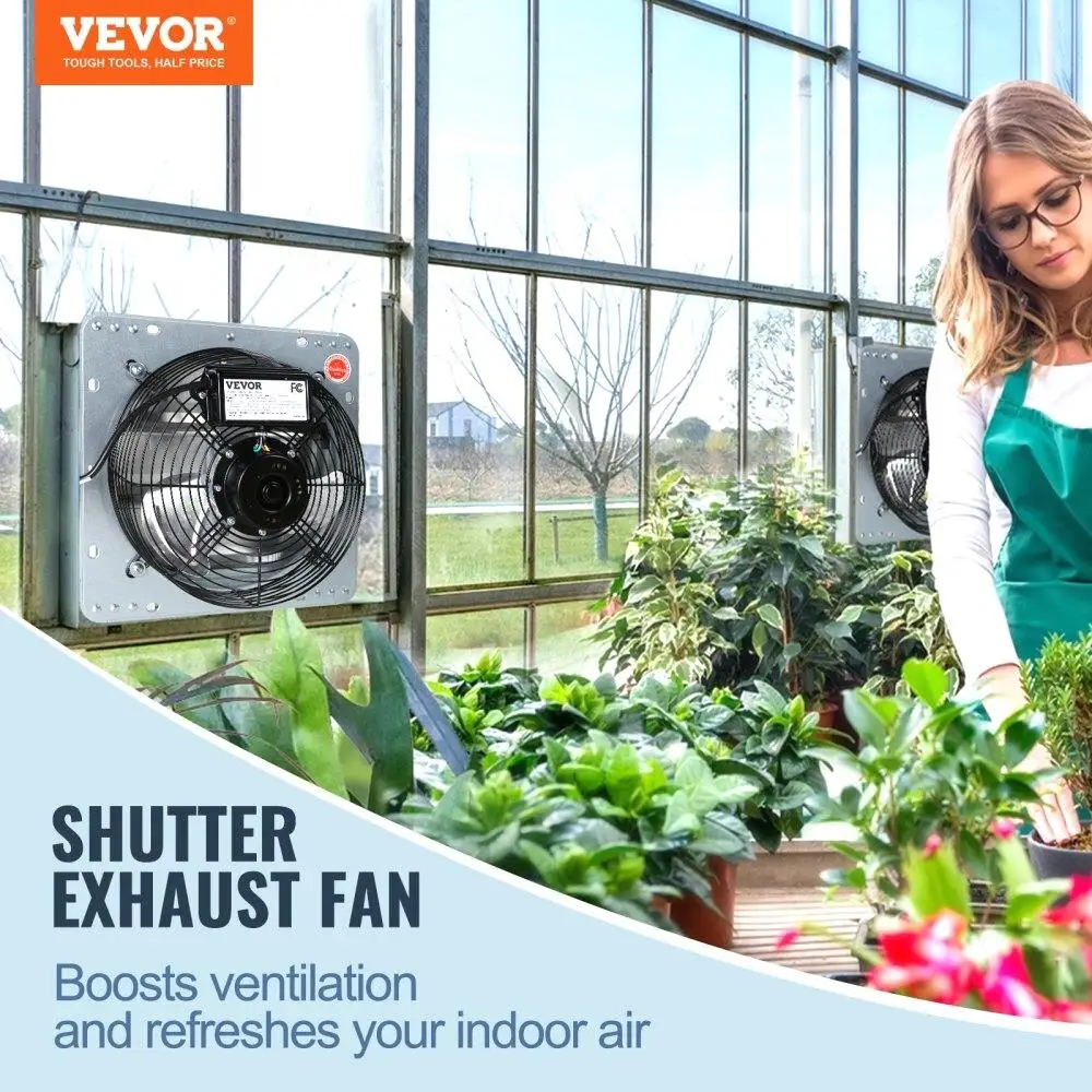 16'' hoher Aluminium-Ausluftventilator – 2000 CFM Wandventilator für Gewächshäuser, Garagen und Geschäfte