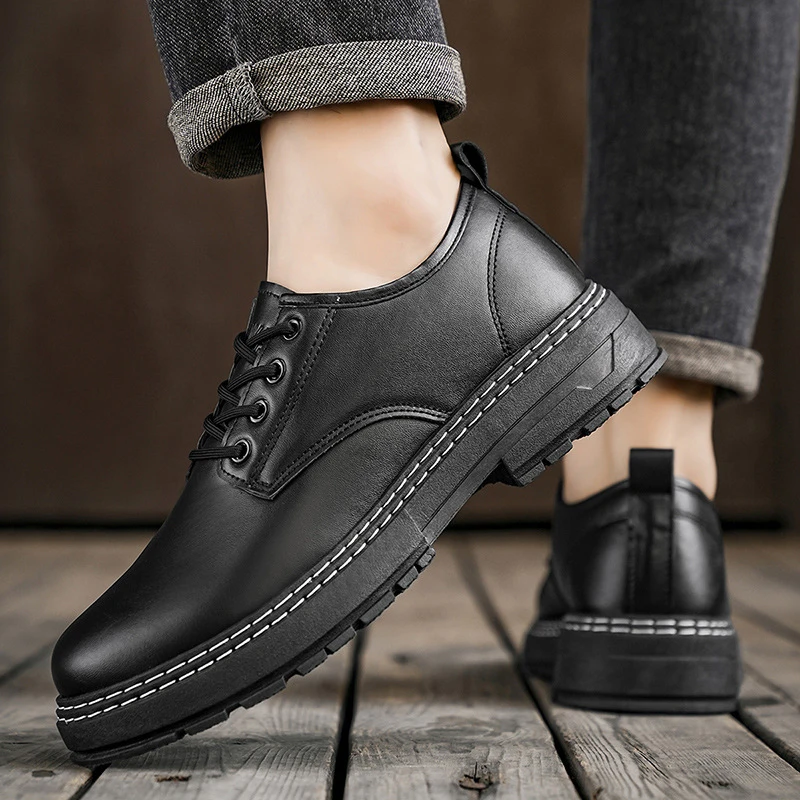 2026 Spring Men Casual Sport Shoes Breathable Lightweight Comfort Thick Sole Fashion Street Sneakers