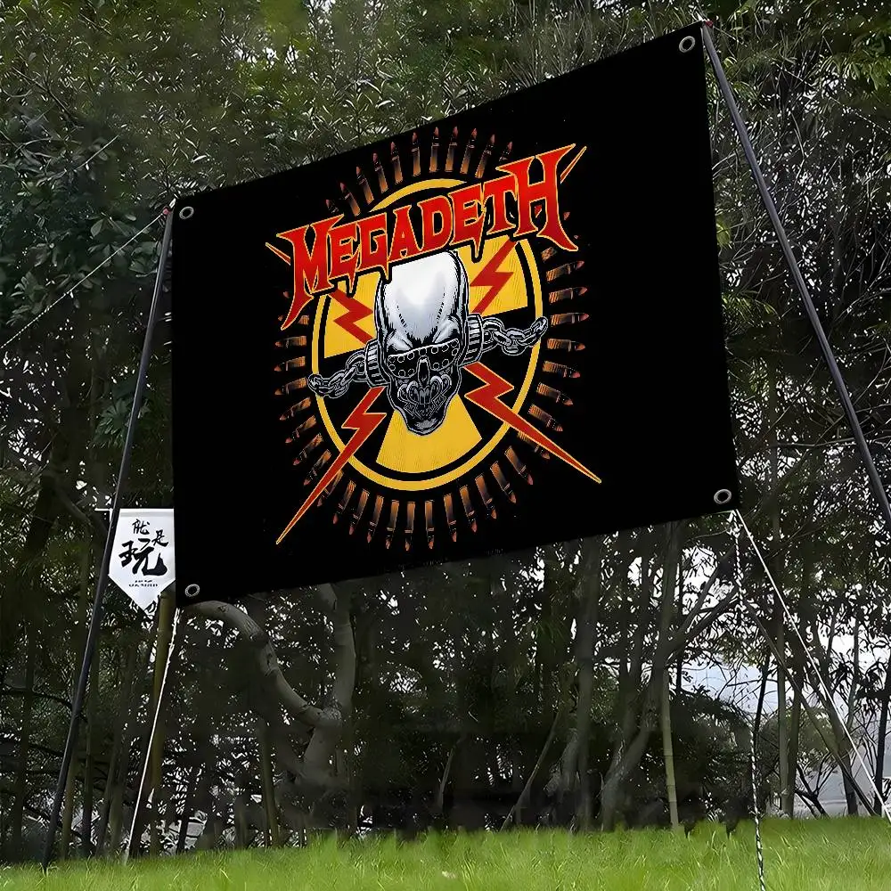 Heavy Metal Rock Roll Music Megadeths Colorful Flag Wall Hanging Bohemian Wall Banner Mandala Indoor Art Decor