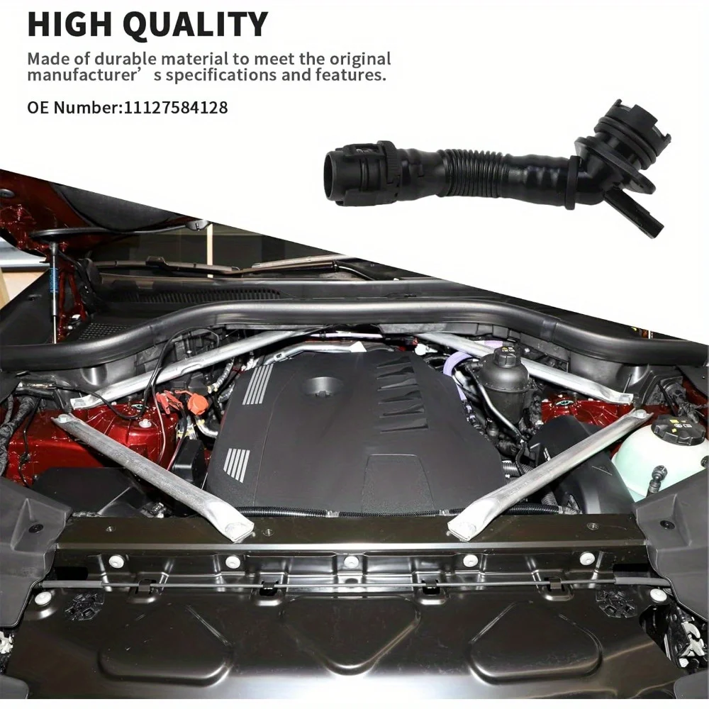 Crankcase Vent Hose from Valve Cover for BMW 3 5 6 Series 135i 335i 535i 640i X1 X3 X4 X5 X6 N55 2008-2025, Replace 11127584128