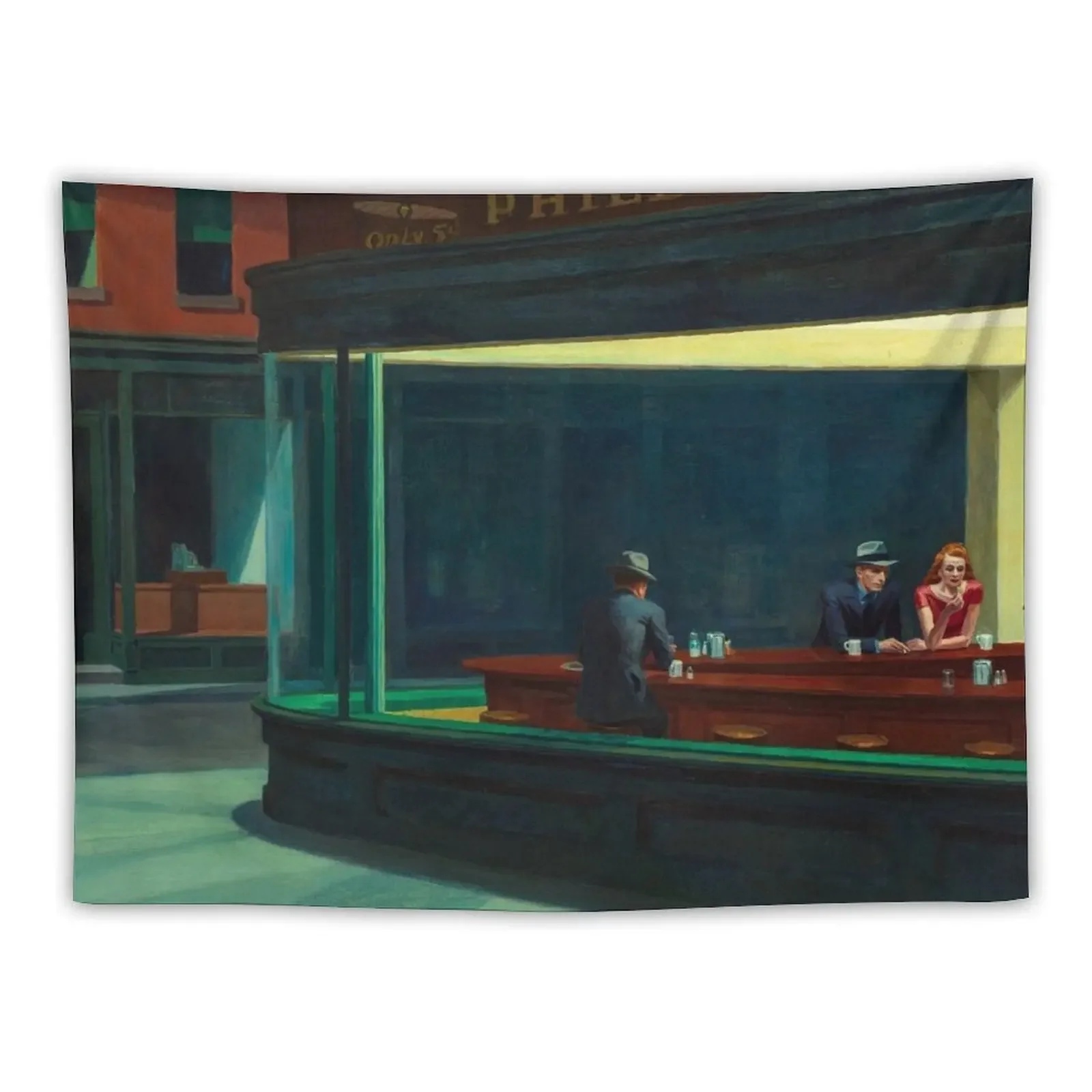 Nighthawks by Edward Hopper Tapestry Aesthetic Room Decorations Aesthetic Room Decor Korean Anime Decor Tapestry