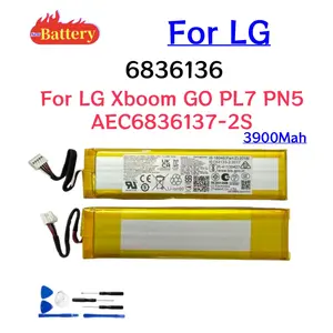 Bilashmart Original 6836136 Replacement Battery LG Xboom GO PL7 PN5 AEC6836137 2S Bluetooth Speaker Battery 3900Mah + Tools