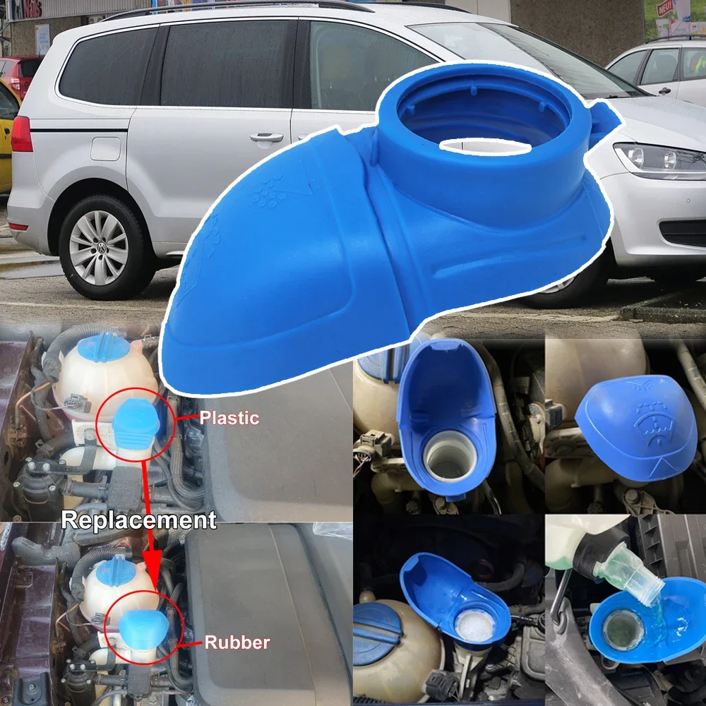 For VW Sharan 7M 7N 1997-2022 Windscreen Fluid Reservoir Wiper Lid Wash Funnel Washer Tank Bottle Cover Filler Cap 8D0955455