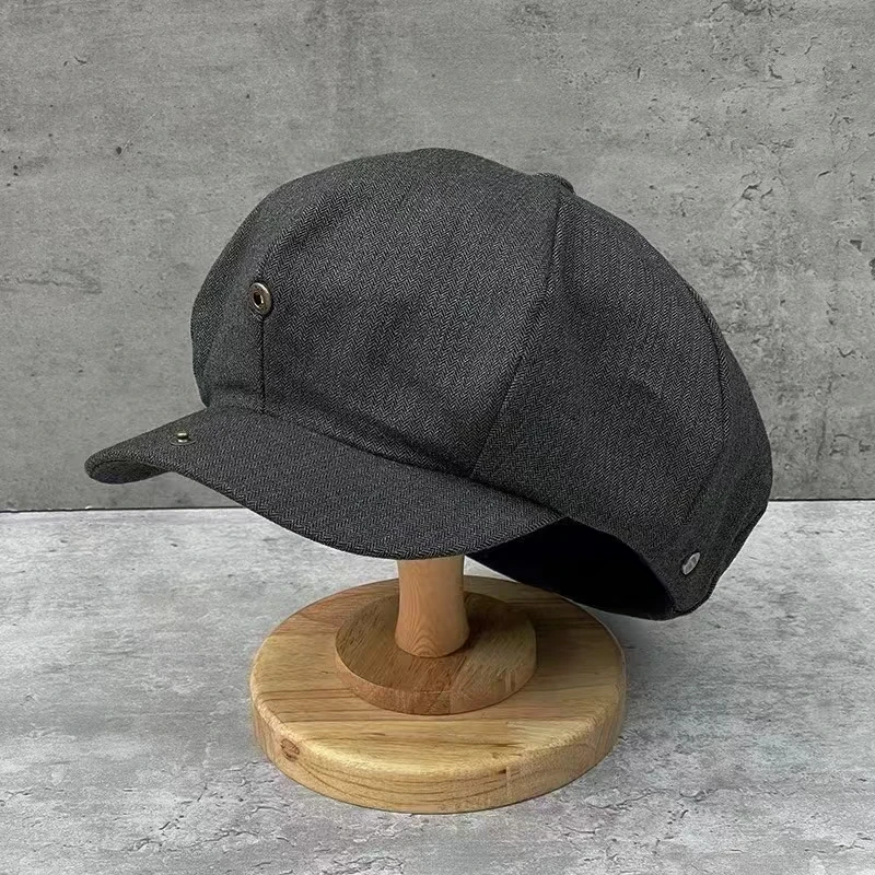 2024 Big Size Cotton Newsboy Caps Men Spring Summer Thin Breathable Beret Women Casual Hat Unisex Sweat Octagonal Hats 63CM