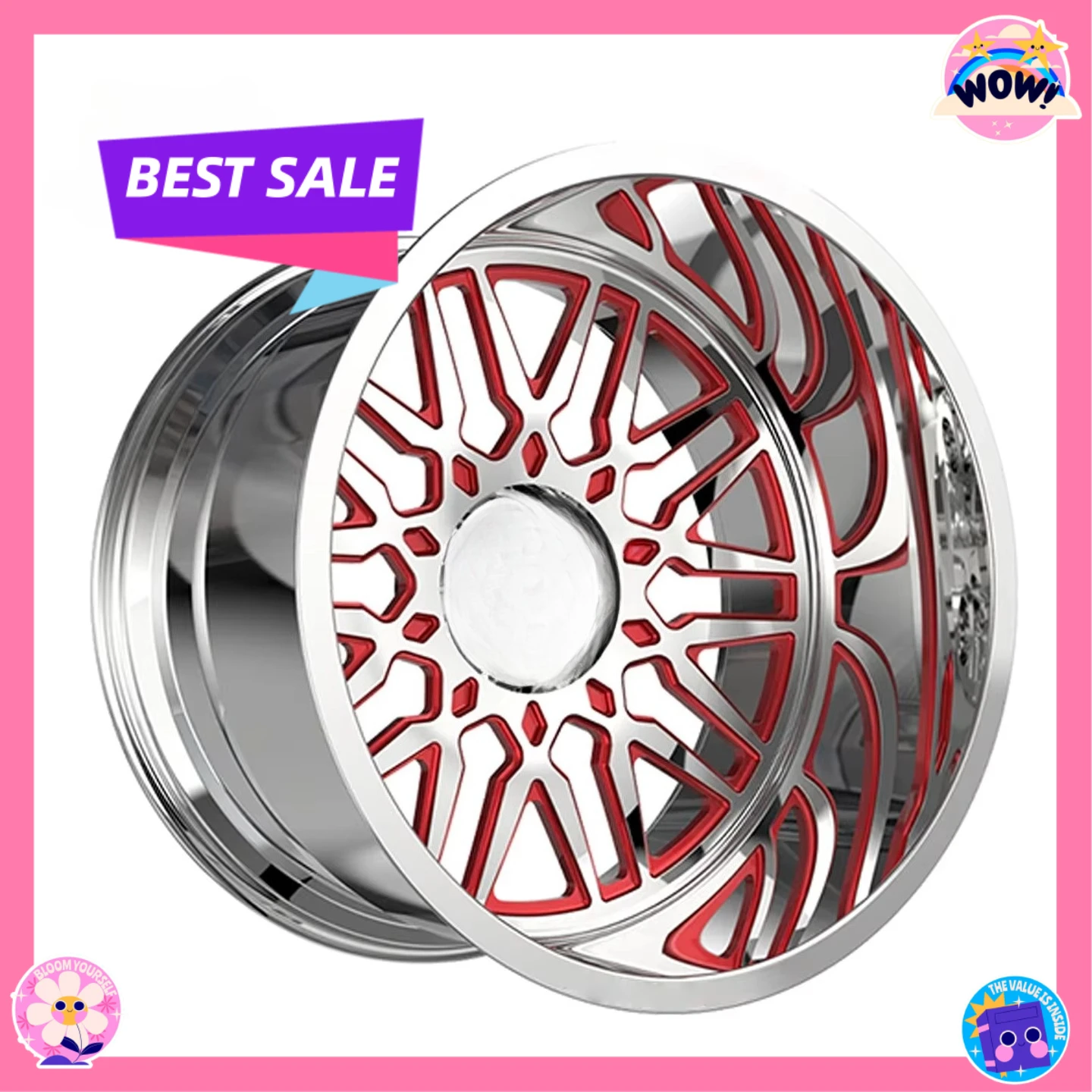 

Hot-selling 20-30 Inch Concave Chrome Rims 24x12 6x139.7 Wheels Wheels with New Condition