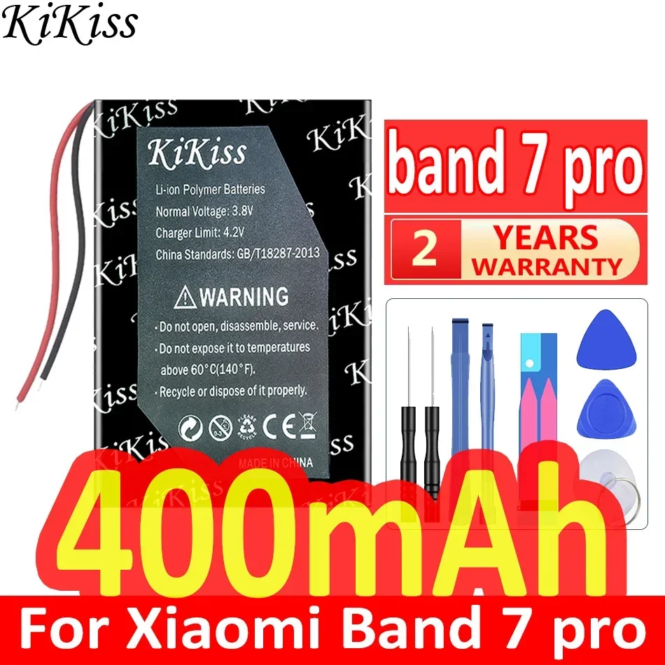 

Аккумулятор KiKiss 310 мАч/400 мАч для цифровых батарей Xiaomi Mi Band 1 2 3 4 5 6 7 8 Pro 7Pro 8Pro