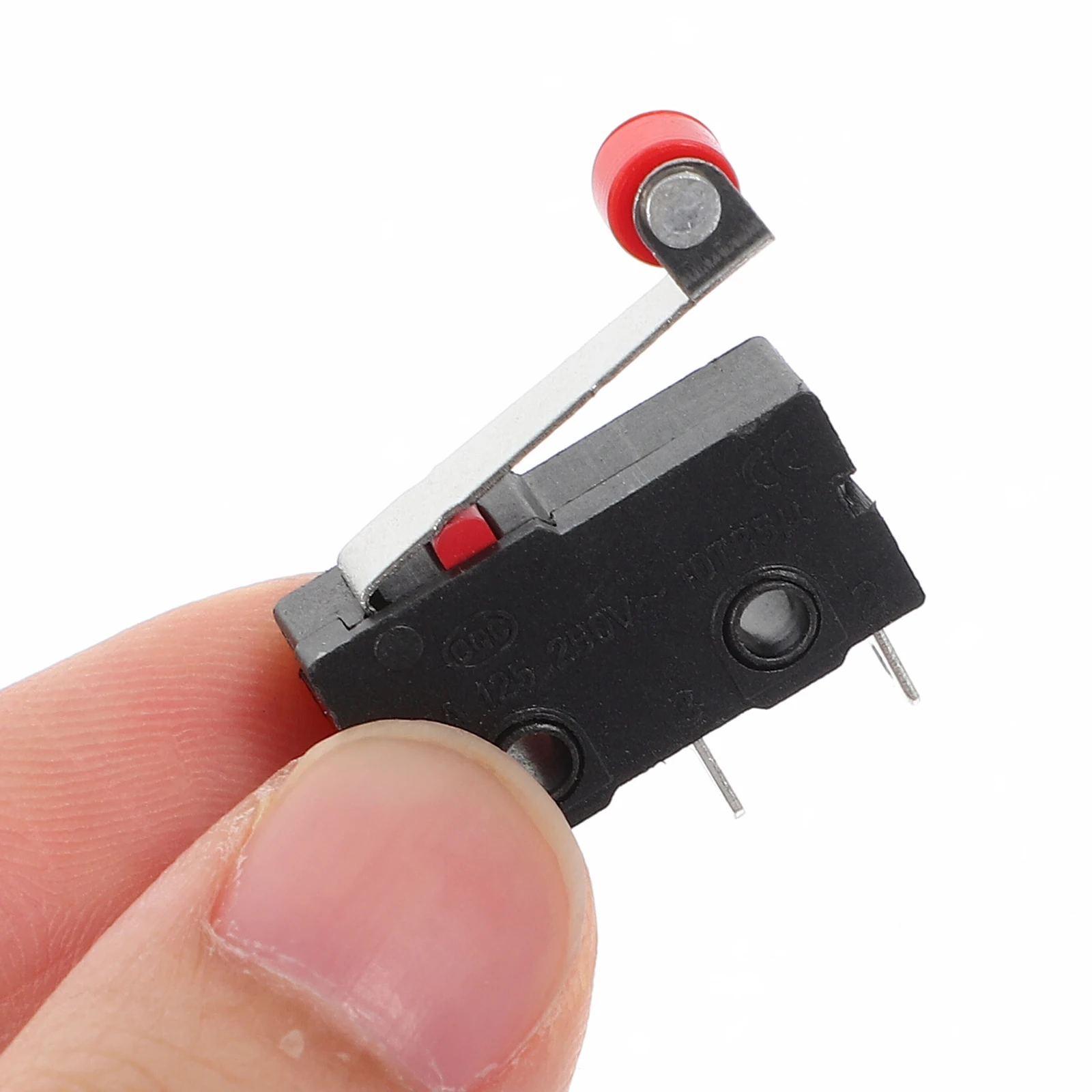 10 Pcs Roller Micro Switch Lever Limit Normally Closed Microswitches Neutral Travel