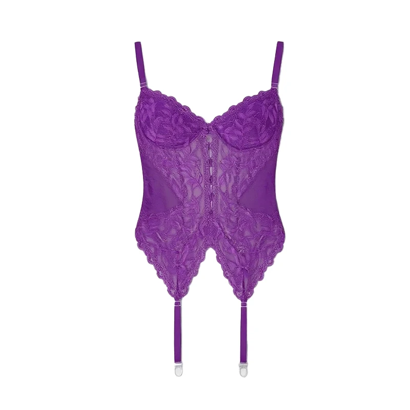 Lencería de encaje elegante, conjunto de 3 piezas, sujetador y braga transparentes con tiras, lencería íntima para mujer.