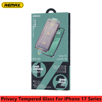 REMAX HD Clear Privacy Tempered Glass For iPhone 17 / 17 Air / 17 Pro / 17 Pro Max Easy To Stick Dust-free ONE COVER ONE PULL