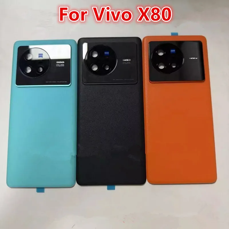 X 80 Housing For Vivo X80 5G Battery Back Cover Repair Replace Door Phone Rear Case + Camera Lens V2183A V2144