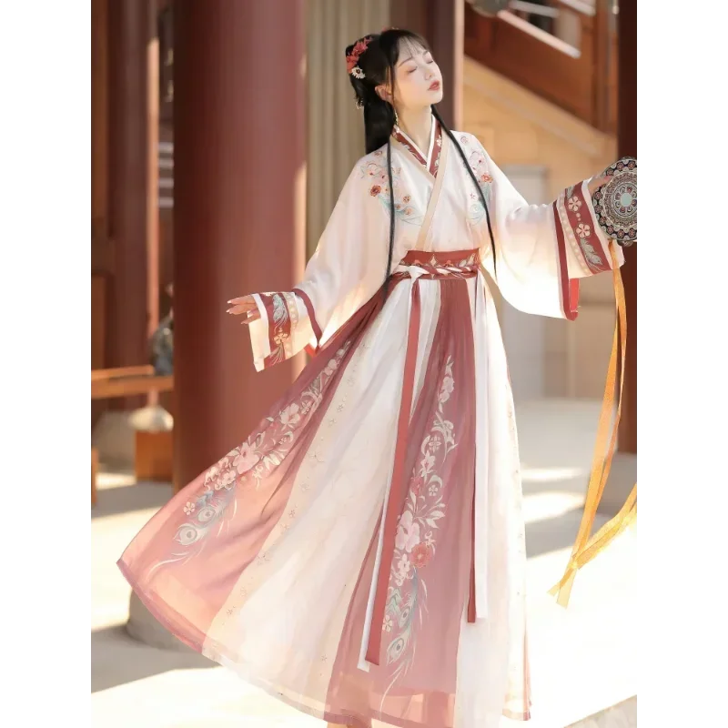 Pink Chinese Hanfu Role Playing Costume Traditional Dance Costume Jin Dynasty Princess Costume Oriental Fairy Clothing