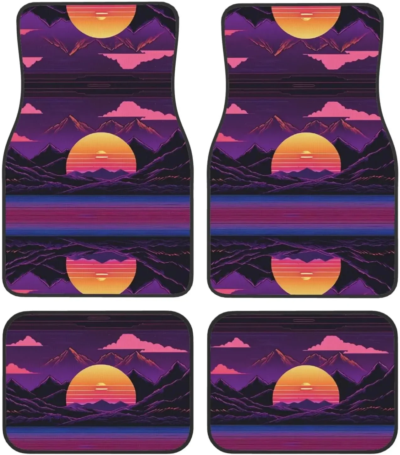 

Передний и задний напольный коврик для ног, комплект из 4 предметов, автомобильные аксессуары, универсальные автомобильные напольные коврики, полный комплект, защита от любых погодных условий