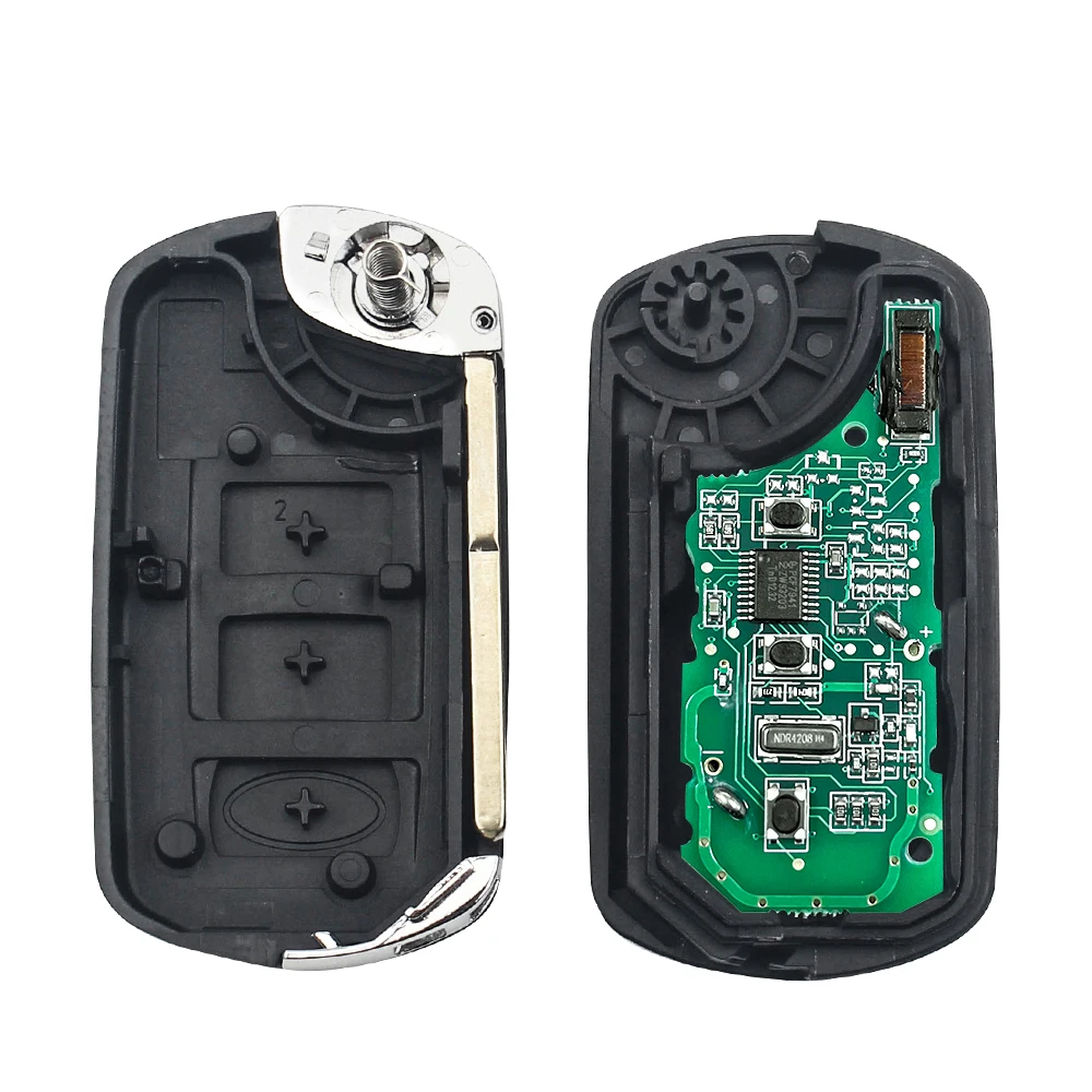 KEYYOU 433MHz 3 Buttons Flip Folding Remote Control Key Remote Car Key Fob For RANGE ROVER Sport Land Rover Discovery 3