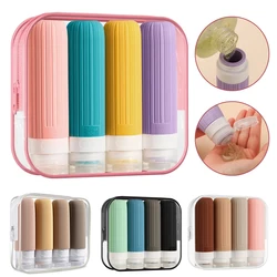 4Pcs/Bag 90ml Travel Bottles Kit Refillable Soft Silicone Bottles Reusable Empty Squeeze Tube Portable Travel Accessories