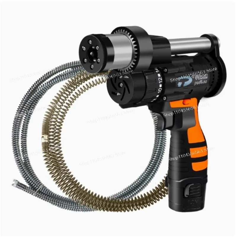 

12V Pro Electric Drain Auger - Heavy-Duty Sewer/Toilet Pipe Unclogging Tool, Fast Clog Remover for Plumbing Blockages