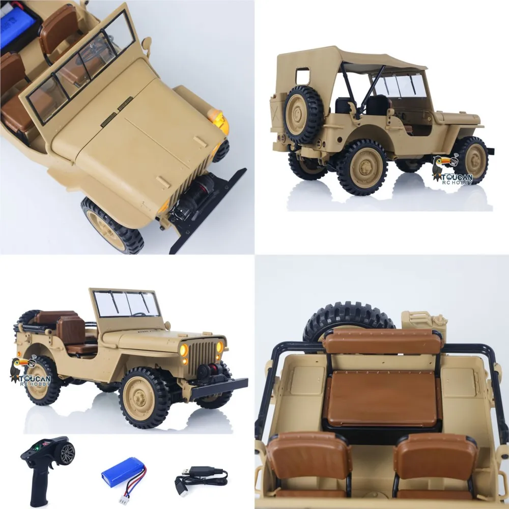 HG 1/14 2.4GHZ オープン型リモコンミリタリーカー 4WD 戦闘モデル 2速 スモーク バッテリー ラジオ HG4 58 RC オフロード車両 おもちゃ