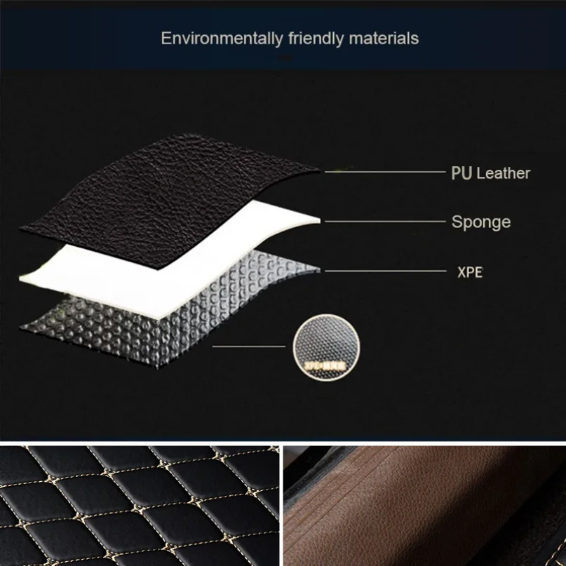 Thickened Upgraded 5-Piece Car - Car Floor Mats Universal Waterproof Leather recension och pris