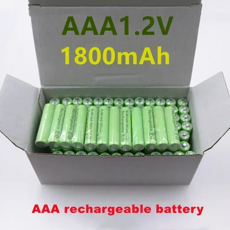 1~96PCS 100% Original AAA 1800 mAh 1.2 V Quality rechargeable battery AAA 1800 mAh Ni-MH rechargeable 1.2 V 3A battery