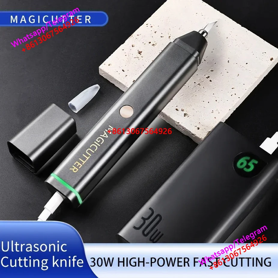 มือถือแบบพกพามีดตัดอัลตราโซนิก 30W 40khz high-power อุตสาหกรรมไฟฟ้ามีดแกะสลักเครื่องมือ 3D การพิมพ์ขัด
